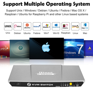 TESmart2ポートhdmiビデオスイッチャーkvmスイッチボタンホットキーIRリモートマウスジェスチャー2x1 HDMIKVMスイッチを介して簡単に制御 - Product Image 3