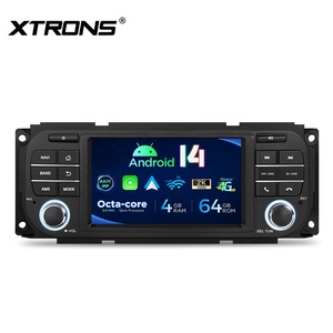 XTRONS 5英寸多媒体播放器吉普牧马人安卓汽车收音机/道奇公羊安卓14克莱斯勒汽车屏幕汽车音响系统