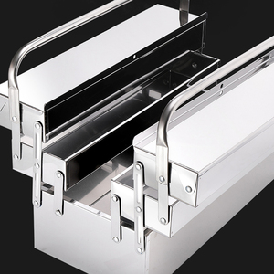 金属工具箱专业机械手提金属手提钢工具箱手柄工具箱 - Product Image 2