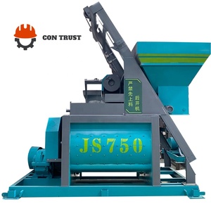 <strong>JS750</strong> Concrete Cement <strong>Mixer</strong> Is Twin Shaft Horizontal Forced Type <strong>Mixer</strong> Strong Mixing Capacity Uniform Mixing and High Output - Product Image 1