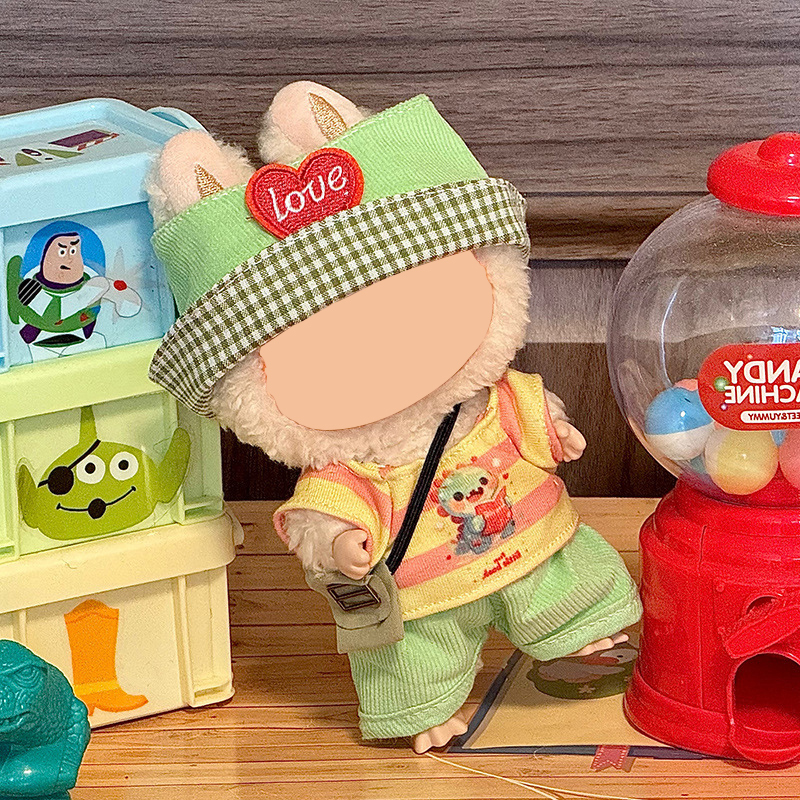 Black (hat + backpack + T-shirt + suspenders) (without doll)