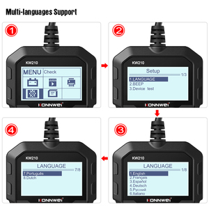Probador de capacidad de batería Universal de 12V Konnwei kw210 probador de batería digital para todas las baterías de coche diésel AGM, gel, EFB