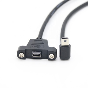 50cm Mini USB 5 Pin erkek Mini USB kadın vidalı bağlantı uzatma kablosu - Product Image 2