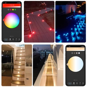 Smart Tuya 12V <strong>1W</strong> RGBWP WIFI Outdoor Buried Floor Round Step Inground Lighting <strong>IP68</strong> Waterproof Underground Garden <strong>Led</strong> Deck Light - Product Image 6