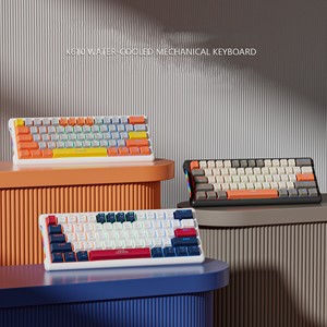 LEAVEN K610 Teclado para juegos de tres modos Teclado mecánico inalámbrico/con cable para computadora de juegos intercambiable en caliente personalizado - Product Image 2