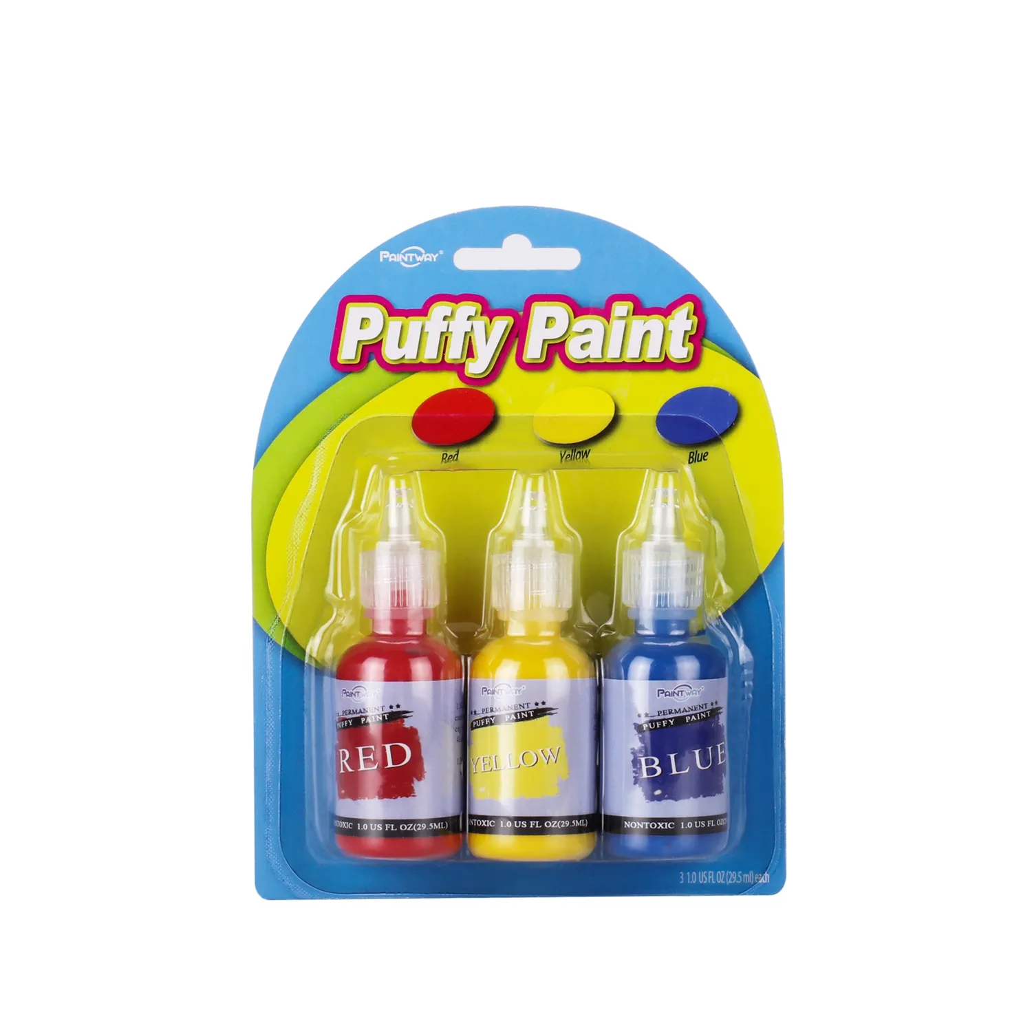 Set 3 colori da 30ML set di articoli per bambini artigianali in fabbrica forniture per bambini Cavas per pittura di carta Set di vernici gonfie