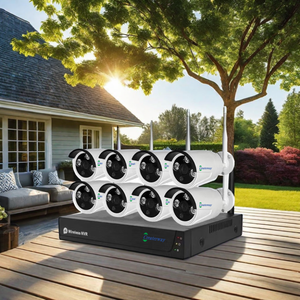 1080P Tuya App Kit di sicurezza Wireless NVR con sistema di telecamere CCTV 8 CH H.265 sensore Wifi CMOS visione notturna di rilevamento umano - Product Image 6