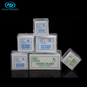 HAIJU LAB Different <strong>Sizes</strong> <strong>Microscope</strong> Glass Cover <strong>Slides</strong> for Basic Biological Science Education - Product Image 1