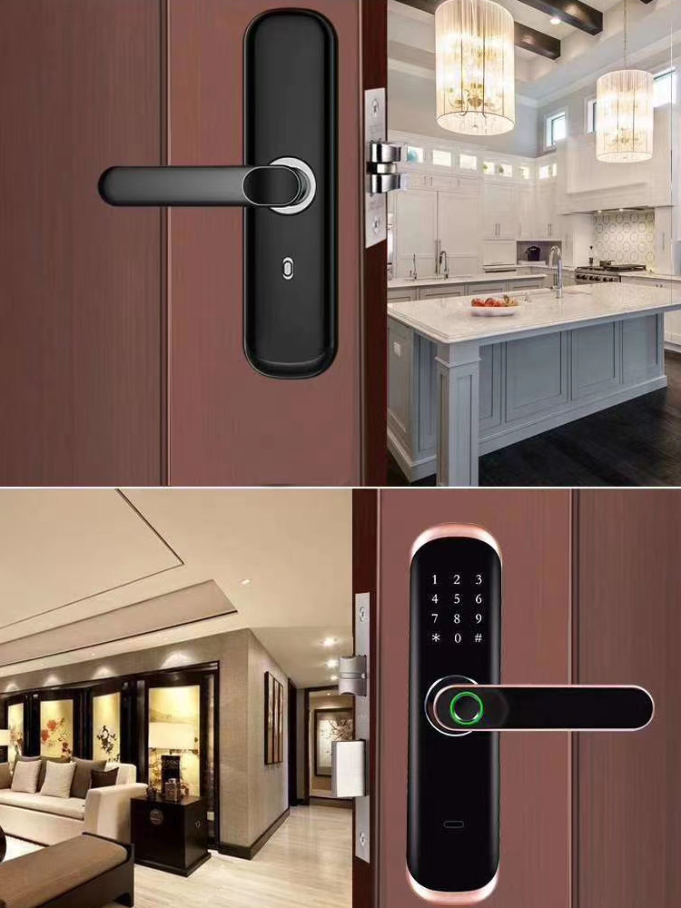 Competitive Price Doubwin S807 Door Lock Digital Control Wifi Tuya Door Lock IC Card Passcode Fingerprint Electronic Door Lock