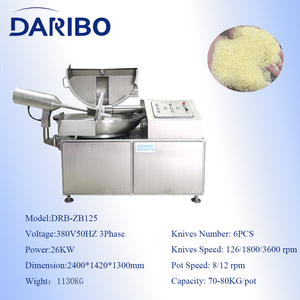 เครื่องตัดชามอุตสาหกรรมอัตโนมัติ40L 200L 125L 80L เครื่องแปรรูปเนื้อสัตว์ - Product Image 5
