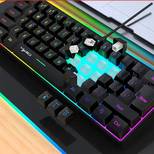 2023 teclado mecanic espanol迷你teclado gamer abs led para android有线机械游戏键盘与60% 布局 - Product Image 3