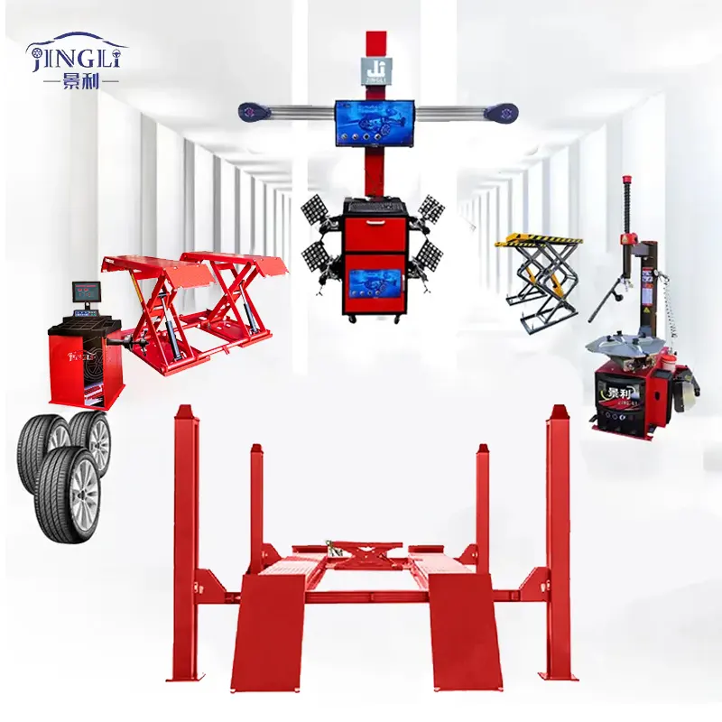 A full set of car lift the front wheel four-wheel positioning 3d wheel alignment machine for sale