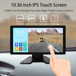 10.36inch Quad Split Touch Screen <strong>with</strong> 4 AHD Front Rear Sides View <strong>Camera</strong> DVR Recording <strong>Backup</strong> <strong>Camera</strong> 4K Dash Cam - Product Image 6