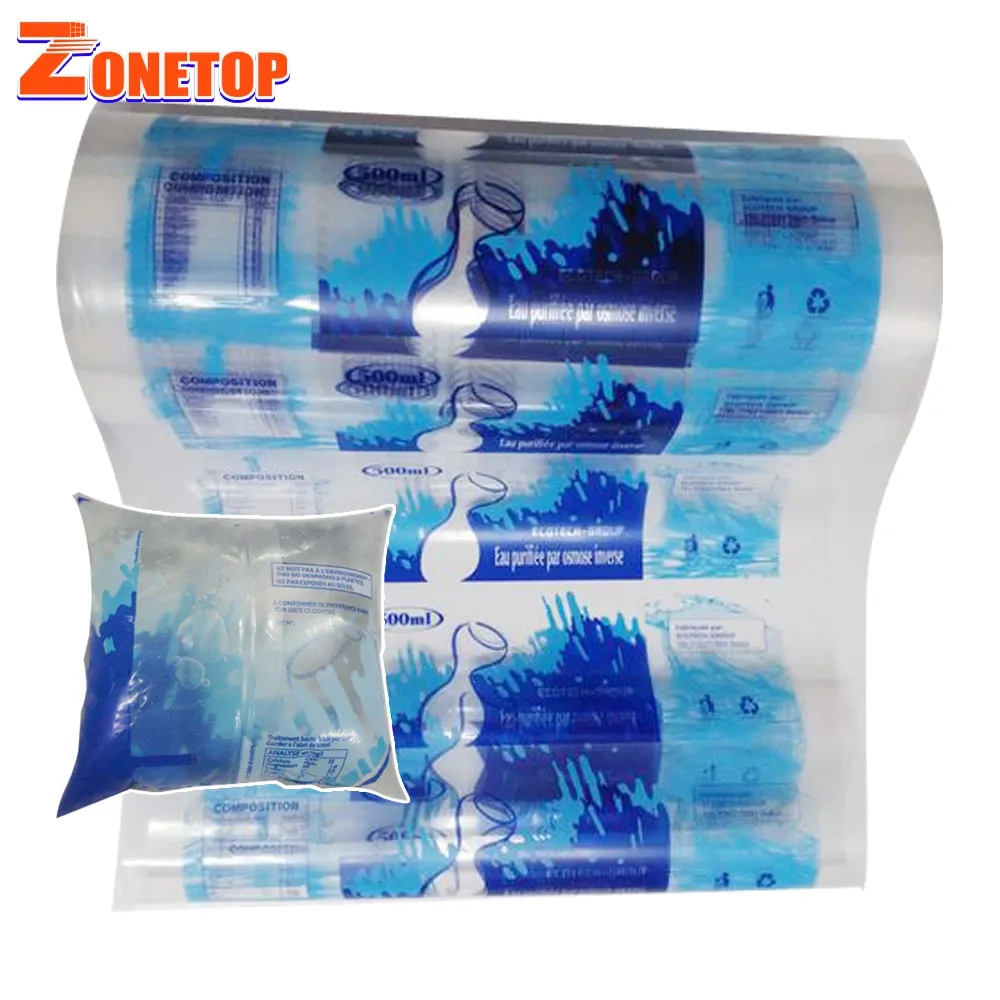 Bon thermoscellage 100 à 500 ml rouleau d'emballage de sac en plastique sachet d'eau potable pure