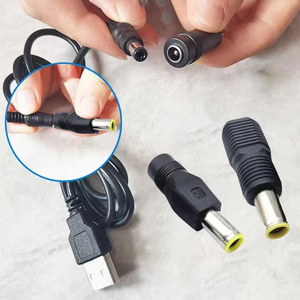 DC dönüşüm kafa Jack çift erkek erkek 5.5*2.1MM / 5.5X2.1mm dişi Panel montaj adaptörü konnektör fişi - Product Image 4