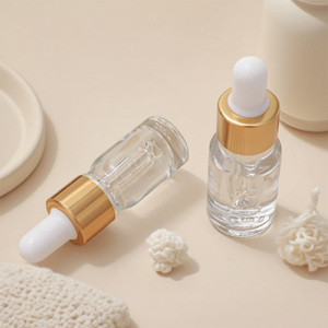<strong>Deluxe</strong> Empty Cuticle <strong>Oil</strong> Body Essential <strong>Oil</strong> Lotion Container 5ml 10ml 15ml 20ml Clear Glass Cylinder Foundation Dropper Bottle - Product Image 1