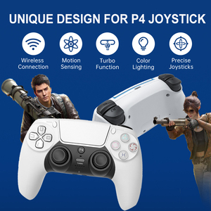 带3D摇杆涡轮功能的无线操纵杆游戏手柄蓝牙控制器，适用于PS4 PS3电脑控制双振动PS5风格 - Product Image 5