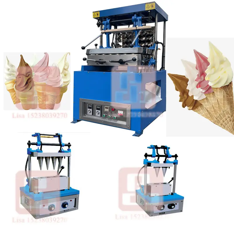 Machine à cornets de glace industrielle Donut Wafer Pizza Tea Coffee Maker Gaufre Biscuit Glace Comestible Cup Make Ice Cream Cone Machine