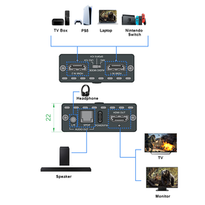 8K @ 60hz 4K @ 120hz HDMI 2.1音频提取器切换器8位VRR DO-lby Vision Atmos SPDIF - Product Image 4