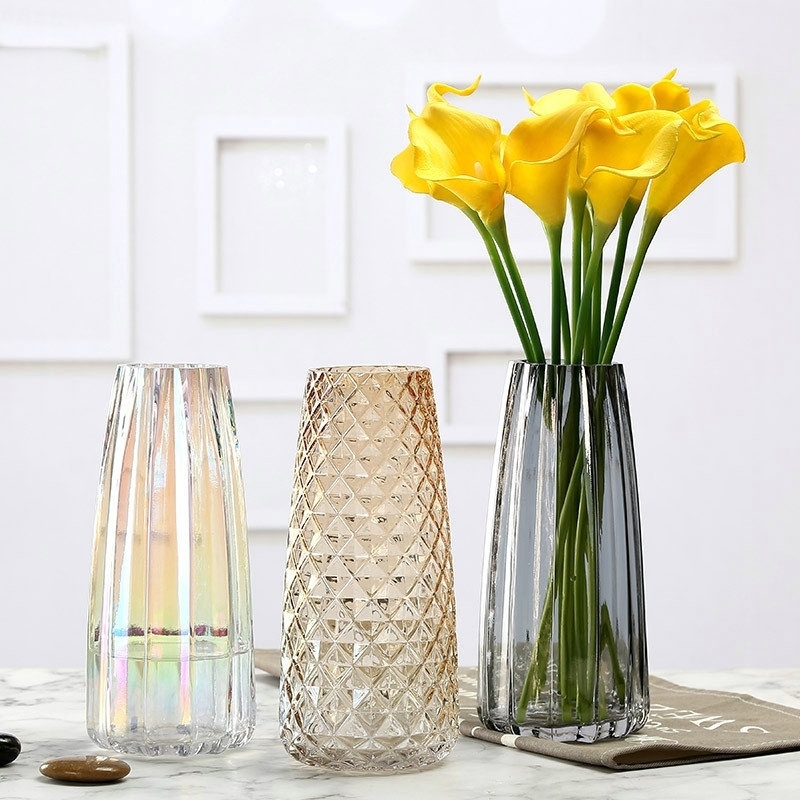 Factory Produced Wholesale Glass Flower Vase for Home Decor