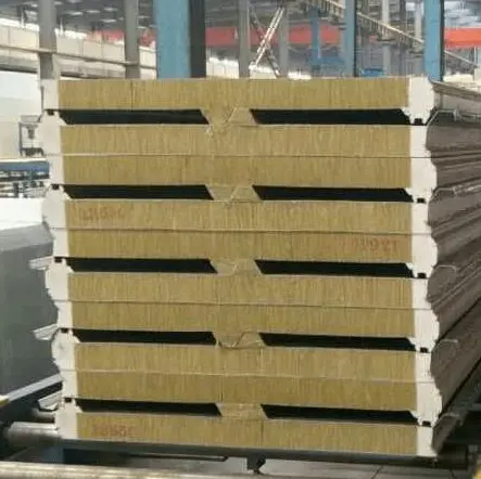 Buildings Insulated Fiber glass Board Rock wool foam Sandwich Panels building Price For Sale