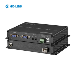 Convertidor de fibra óptica VGA multifunción con control de teclado y ratón, transmisión de audio 3,5, datos RS232