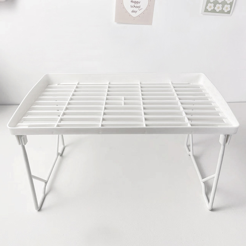 Large, minimalist white foldable storage rack