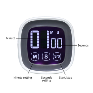 Pratico supporto di allarme digitale per conto alla rovescia cucina Abs magnetico Lcd pollame da cova e Timer di cottura in plastica resistente - Product Image 3