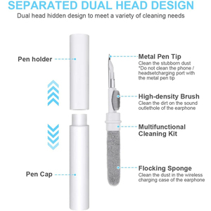 Kit de cepillo de limpieza de teclado 5 en 1, extractor de teclas, limpiador de auriculares para Airpods Pro 1 2 3, funda de auriculares Bluetooth, herramientas de limpieza - Product Image 3