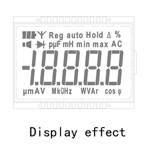4 haneli 7 segmentli ekran yansıtıcı lcd ekran 2.3 inç beyaz 7 segment gerilim ölçer uygulaması 22 pin konnektör
