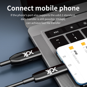สายเคเบิ้ลข้อมูลออปติคอลที่ใช้งานได้สายเคเบิล Type C สำหรับ USB-A ยาว10กรัมตัวผู้กับ USB-C ส่งสัญญาณแบบ lossless ความเร็วสูง - Product Image 3