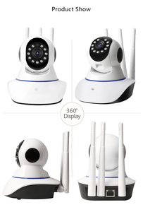 Amazon sıcak satmak CCTV CCTV güvenlik wifi kamera IR gece görüş 1MP kablosuz 3 anten hareket algılama kamerası - Product Image 2
