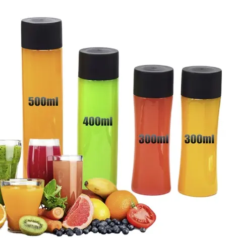 350ml Food Grade Beverage Drinking Disposable empty transparent Pet Plastic Juice Bottle For Juice