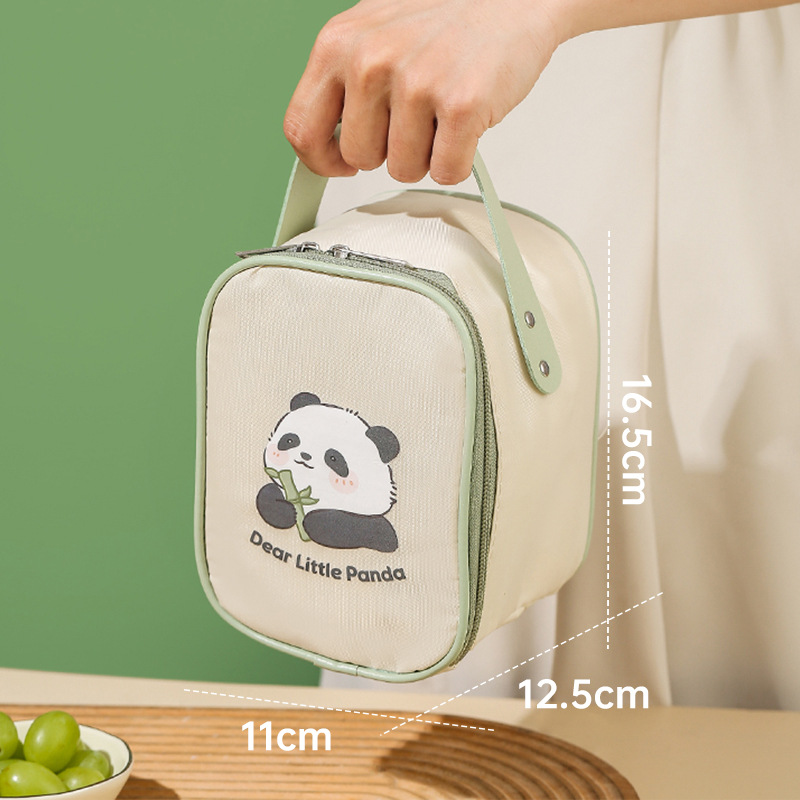 green+panda sticker- insulated bag