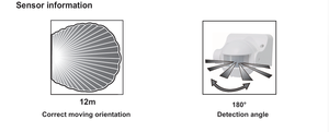 Sensor de movimiento PIR para exteriores: detección ajustable, sensor de seguridad resistente a la intemperie