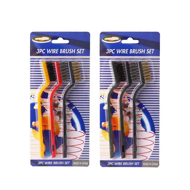 Brosses de nettoyage de cuisinière à gaz 3 petites brosses métalliques pour appareils de cuisine outils de nettoyage de hotte de cuisinière