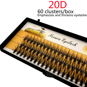 Düğüm ücretsiz özel etiket 20 D el yapımı kirpik küme küme kirpik kalın sahte vizon sentetik saç makinesi yapımı 8 Dd 0.05 20 takım - Product Image 5