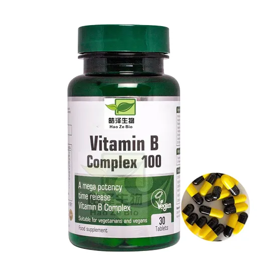 Cápsulas do complexo de vitamina B1 B6 B12 suplementos de saúde OEM ODM