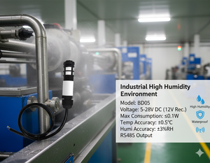 مسبار SMRTE BD05 مع دقة RS485 Modbus 0.2C مقاوم للأتربة ومقاوم للماء ومقاوم للحرارة 5-28 فولت تيار مستمر - Product Image 2