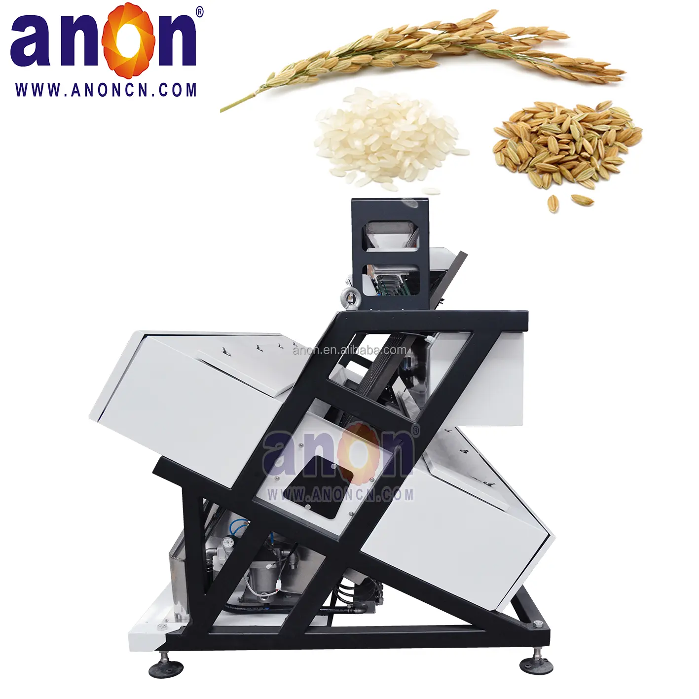 ماكينة تصنيف ألوان الحبوب ANON آلة تصنيع آلة مصقول الأرز بسعر نيجيري ماكينة تصنيف ألوان الأرز والقهوة