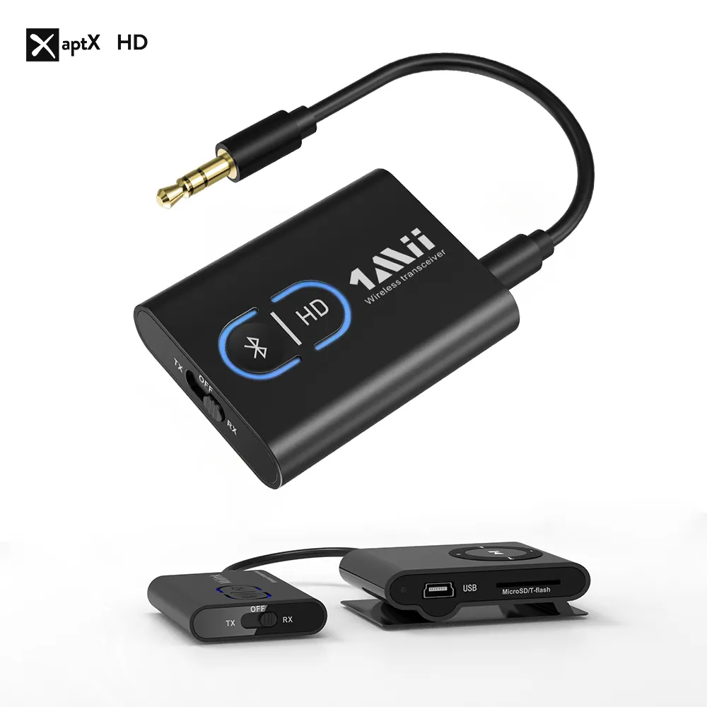 1Mii Bluetooth 5.2 Sender Empfänger für TV zu drahtlosen Kopfhörern, mit AptX Adaptive/Low Latency/HD Audio