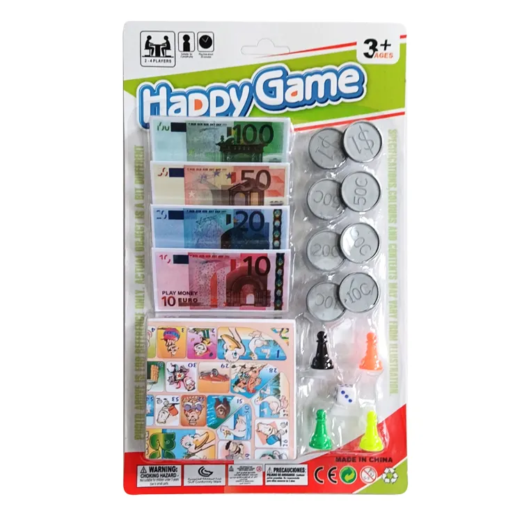 Pezzi di scacchi in plastica per pedone per Set di giochi da tavolo prop money euro giocattoli per soldi per bambini set oggetti di scena per giochi in spettacoli di Halloween