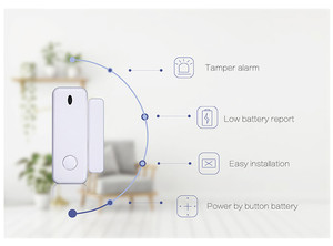 Detector de imán inalámbrico, Sensor de apertura de puerta, 433Mhz, para sistema de detección de intrusión Wifi GSM - Product Image 4