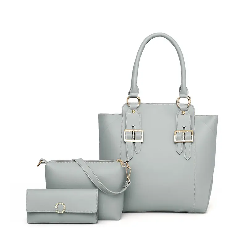 handbags china wholesale Ladies Wallet Hand Set Bag Women's PU 3pcs Handbag Set