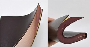 Logo de diseño personalizado de cuero sintético, cuaderno de cubierta blanda de Saffiano, páginas con borde impreso de colores, cuaderno grabado A5 - Product Image 6
