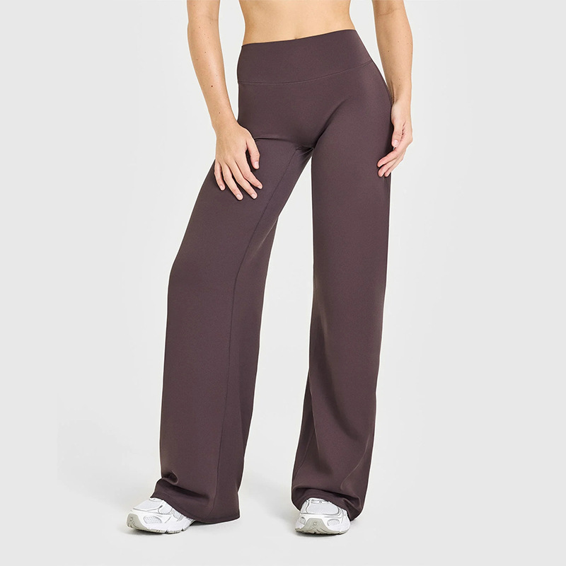 Pantalon évasé marron foncé
