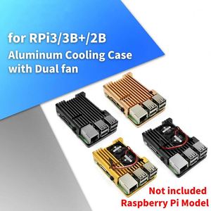 <strong>Raspberry</strong> <strong>Pi</strong> 3 Model B plus dedicated Aluminum <strong>Case</strong> with Dual Cooling Fan Metal Shell Black Enclosure for <strong>Raspberry</strong> <strong>Pi</strong> 3 Model B - Product Image 4