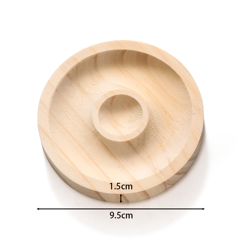 round wooden plate