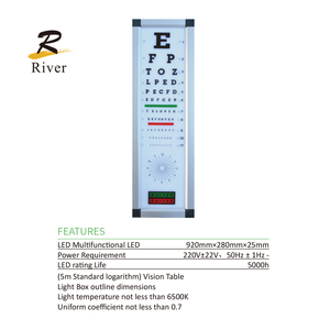 Giá bán buôn optometry thiết bị CB-022 LED trực quan biểu đồ thiết bị quang học 5m trực quan mắt biểu đồ trực quan hộp Đèn - Product Image 2