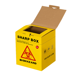 Thiết Kế Mới 5L Vàng Bệnh Viện Y Tế An Toàn Hộp Giấy Nhựa <span class=keywords><strong>Sharps</strong></span> Hộp Cho Các Bệnh Viện - Product Image 4